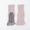 Calcetines de yoga, calcetines específicos para Pilates, calcetines nuevos antideslizantes de cinco dedos con suelas de silicona, calcetines deportivos de media pantorrilla, calcetines para fitness en interiores