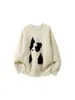 Suéter de Algodón Puro Pesado con Cuello Redondo de Fabricante Original, Forrado de Felpa y Engrosado para Otoño e Invierno, Top Chaqueta Unisex de Corte Holgado, Moderno