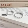 Anillo retorcido de plata pura S999 con circonita, diseño exquisito de nicho, moda estilo coreano, anillo de cola simple versátil