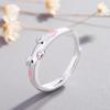 Anillo Nuevo Chapado en Plata Pareja Estudiante Cerdo Lindo Año de Nacimiento Animal del Zodiaco Anillo de Gota de Pegamento Joyería Abierta