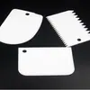 Raspador de rollos de arroz doméstico pan al vapor cuchillo de corte de plástico raspador de crema raspador de pastel trapezoidal herramienta para hornear DIY