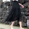 Falda midi de gasa perlada, estilo de hada, colección de verano 2026, de cintura alta, una pieza, ropa para mujer, disponible para dropshipping