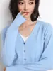 Cardigan de Punto para Mujer con Botones, Cuello en V, Manga Larga, Top Versátil Estilo Coreano, Chaqueta Cardigan Pequeña, Nuevo para Primavera y Otoño 2026