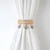 Nueva Hebilla de Cortina Simple Europea y Americana Transfronteriza Estrella Luna Anillo de Resorte Correa de Cortina Hebilla de Cortina Sin Perforaciones Venta al por Mayor