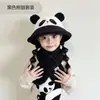 Traje Nuevo para Bebé Sombrero Invierno Niñas Dibujos Animados Sombrero de Pescador Lindos Niños Sombrero de Peluche Bufanda Cálida para Niños