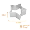 En Stock Anillo Perforado de Acero Inoxidable 430 Forma de Estrella para Tarta Anillo de Mousse Francés Anillo para Tarta de Queso Molde de Estrella de Cinco Puntas para Hornear