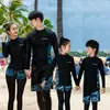 Traje de buceo para padres e hijos de Corea del Sur para mujer, de manga larga, traje de baño de medusa, dividido, protector solar, adelgazante, traje de snorkel, traje de baño
