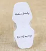 Tarjetas Plegables para Collares de Cartulina Blanca al por Mayor en Stock, Tarjetas de Exhibición para Empaquetar Colgantes de Cadena para Suéteres, Tarjetas para Joyería de Plata S925