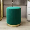 Banqueta de Luxo Leve, Banqueta de Maquiagem para Quarto, Banqueta Nórdica Moderna para Manicure, Banquinho Baixo Redondo para Sala de Estar, Banqueta para Penteadeira, Cadeira de Maquiagem