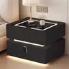 Mesita de Noche Inteligente Flotante Minimalista Moderna Carga Inalámbrica Minimalista Italiano Dormitorio Hogar Creativo Famoso en Internet Gabinete de Mesita de Noche