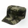 Boné plano camuflado com logotipo para atividades ao ar livre, boné de treinamento militar para estudantes, primavera e verão, turismo, lazer, chapéu de sol, boné fino e plano