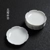 Portavasos de Té Porcelana Blanca Posavasos Pequeño Portavasos Cerámica Jade Sebo Juego de Té Kung Fu Taza de Té Cero Combinación Almohadilla Creativa Aislamiento Térmico