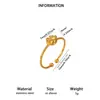 Moda Europea y Americana Simple Anillo de Acero Inoxidable con Alambre Rizado en Forma de Corazón, Anillo de Acero para Gato Chapado en Oro No Descolorante