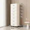 Gabinete de Almacenamiento Tipo Cajón Doméstico Multicapa de Plástico Simple para Sala de Estar Organización de Artículos Varios Gabinete de Almacenamiento de Cinco Cajones para Dormitorio