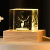 Luz de Noche Personalizada de Cristal para Regalo de Nuevo Producto Transfronterizo Lámpara de Mesita de Noche Decoración de Mesa Regalo Navideño para Mamá y Maestra