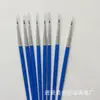 Processamento de haste plástica lã de nylon plana caneta plana caneta Gouline pincel para pintura a óleo digital pincel para pintura cerâmica de gesso vinílico