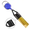 Estuche portátil retráctil para encendedor de camping al aire libre, color sólido, redondo, hebilla de fácil extracción, cordón retráctil, dispositivo anti-pérdida