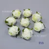 Flor Artificial Artesanal de Borde Quemado Copo de Nieve Rosa Rosa de Borde Pequeño Quemado Guirnalda de Estilo Europeo Decoración de Caja de Regalo