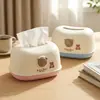 Caja de Pañuelos de Oso Linda, Caja de Pañuelos Linda con Resorte para Sala de Estar, Caja de Almacenamiento Creativa, Jabonera, Vaso para Enjuague Bucal