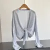 2026 Cardigan Delgado de Manga Larga con Textura de Seda Protección Solar Camisa para Aire Acondicionado para Mujer Venta al por Mayor H13AT752109