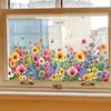 Brup Arbustos Florales de Colores Pegatinas Electroestáticas para Ventana Sin Pegamento Ventana de Cristal Dormitorio Embellecimiento del Hogar Pegatinas para Ventana Zn-Jd2087E