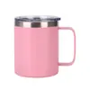 Taza con Asa de 12 oz Termo de Acero Inoxidable Taza de Café al Vacío de Doble Pared con Asa Taza de Café para Coche
