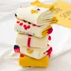 Calcetines de Estilo Japonés para Otoño e Invierno Calcetines de Longitud Media para Niños Calcetines de Algodón de Color Sólido Cereza de Moda ins Lindos Calcetines de Estudiante Estilo Coreano Calcetines de Dibujos Animados