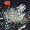 Amazon sirena 8 colores brillo lentejuelas traje de arte de uñas ultradelgado flash láser color mágico esmalte de uñas polarizado al por mayor