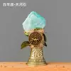 Pedra Lapidada de Cristal Natural Transfronteiriça Coluna de Cristal Árvore da Vida Sino Criativo Sino de Mão Adorno de Decoração de Adereço de Halloween