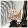 2024 Plisada Casual Nueva Moda Texped Bolso de Mujer Fresco Color Sólido Lindo Lazo Hombro Axila Pequeño Bolso Cuadrado