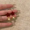 Brincos de Borla com Laço Vermelho 2026 Novo Estilo Quente Luxo Leve High-End Brincos de Ano Novo Acessórios de Orelha Únicos de Nicho
