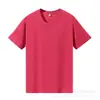 Nuevo Modelo 2025 Camiseta de Manga Corta 180g de Algodón Puro de Xinjiang para Mujer, Cuello Redondo, Corte Holgado, Color Sólido, Casual de Verano, Hombro Normal, Manga Media para Hombre