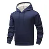 Moletom com Capuz Tamanho Europeu Comércio Exterior Masculino Cor Sólida Versão Pública Solto Casual Jaqueta Esportiva Forrado com Fleece Espessado Par de Top