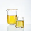 Taza de vidrio artesanal simple resistente al calor, multi-especificación, personalizada, para uso en oficina y hogar, taza de vidrio para preparar y servir té