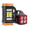 Luz solar de duas cabeças lâmpada portátil emergência doméstica carregamento externo lanterna led fonte de luz dupla USB holofote de camping
