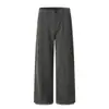 Y6019 Calle Principal Estilo Americano Unisex Retro Moda Old Money Diseño de Color Sólido Estilo Callejero para Hombre Pantalones Sueltos con Caída
