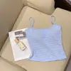 Diseño de Chica Picante Sentido Dulce Raya Francesa Camisola Espalda Hermosa Ropa Exterior para Mujer Adelgazante Copa de Aire Elegante Top sin Mangas Bandeau
