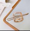 Simples Moderno Internet Celebridade Grampo de Cabelo Elegante Pérola Borla Hairpin Bola Cabeça Metal Cabelo Artefato Super Fada Headwear para Mulheres