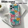 Funda de Película Protectora con Bloques de Color Estilo Macaron y Dibujo de Guepardo para Apple 18Pm iPhone 17Pm Funda de Película Personalizada