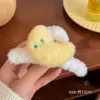 Clip de Peluche Ojos Azules Estrella Luna para Mujer Otoño e Invierno Lindo Dulce Pinza para el Cabello de Niña Pinza de Tiburón para la Parte Posterior del Cabello