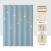 Cortina Divisoria para Baño Resistente al Moho, Cortina de Puerta Divisoria para Ducha, Kit sin Taladro, Cortina de Ducha para Baño, Cortina de Ducha de Tela Impermeable