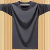 Comercio Exterior 2026 Primavera y Otoño Sudadera Básica Casual para Hombre Camiseta Deportiva de Color Sólido Top Holgado de Talla Grande de Manga Larga para Hombre