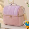 Bolsa de almuerzo de franela para tostadas, bolsa de almuerzo térmica engrosada, bolsa de lonchera portátil para hombro, bolsa de picnic portátil, bolsa de almacenamiento para hielo