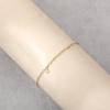 Tobillera personalizada de comercio exterior europeo y americano transfronterizo, tobillera de cadena fina ajustable sencilla de moda con diamantes de imitación dorados