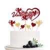 Venta caliente transfronteriza Feliz Día de San Valentín Decoración de pastel de San Valentín Fiesta Pequeña inserción de tarjeta