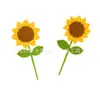 Girassóis Crochê Artesanais Acabados, Buquês Realistas de Girassol Tricotados, Flores de Lã DIY Atacado, Flores de Crochê