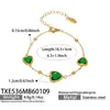 Set de Pendientes, Collar y Pulsera con Piedras de Cristal en Forma de Corazón, Estilo Nuevo Europeo y Americano, con Cadena de Acero Inoxidable Chapada en Oro de 18 Quilates
