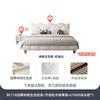 Tongyute 2026 Estilo Francés Color Crema Lujo Ligero Moderno Forma de Ola Doble Recámara Principal Cama de Boda Grande de Gama Alta Cama de Cuero