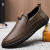 Comercio exterior al por mayor primavera 2025 nueva moda casual versátiles zapatos de cuero para hombre suela de gel cuero completamente suave zapatos de hombre