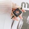 Correa de cuero y metal para Apple 456789 Generation iWatch SE Xiaoxiang, correa fina de mezclilla S10